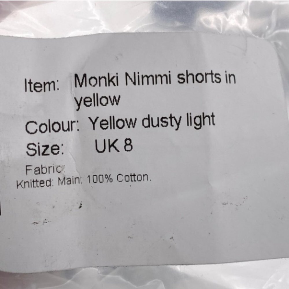 Monki Nimmi Women's Cotton High Rise Shorts - US 4 - Picture 5 of 5